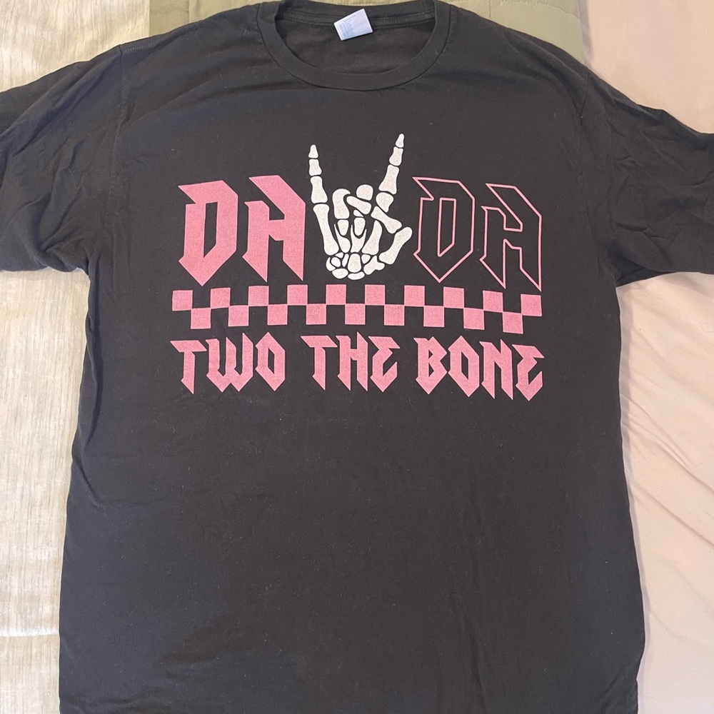Dada Two The Bone Graphic Tee in Black & Pink